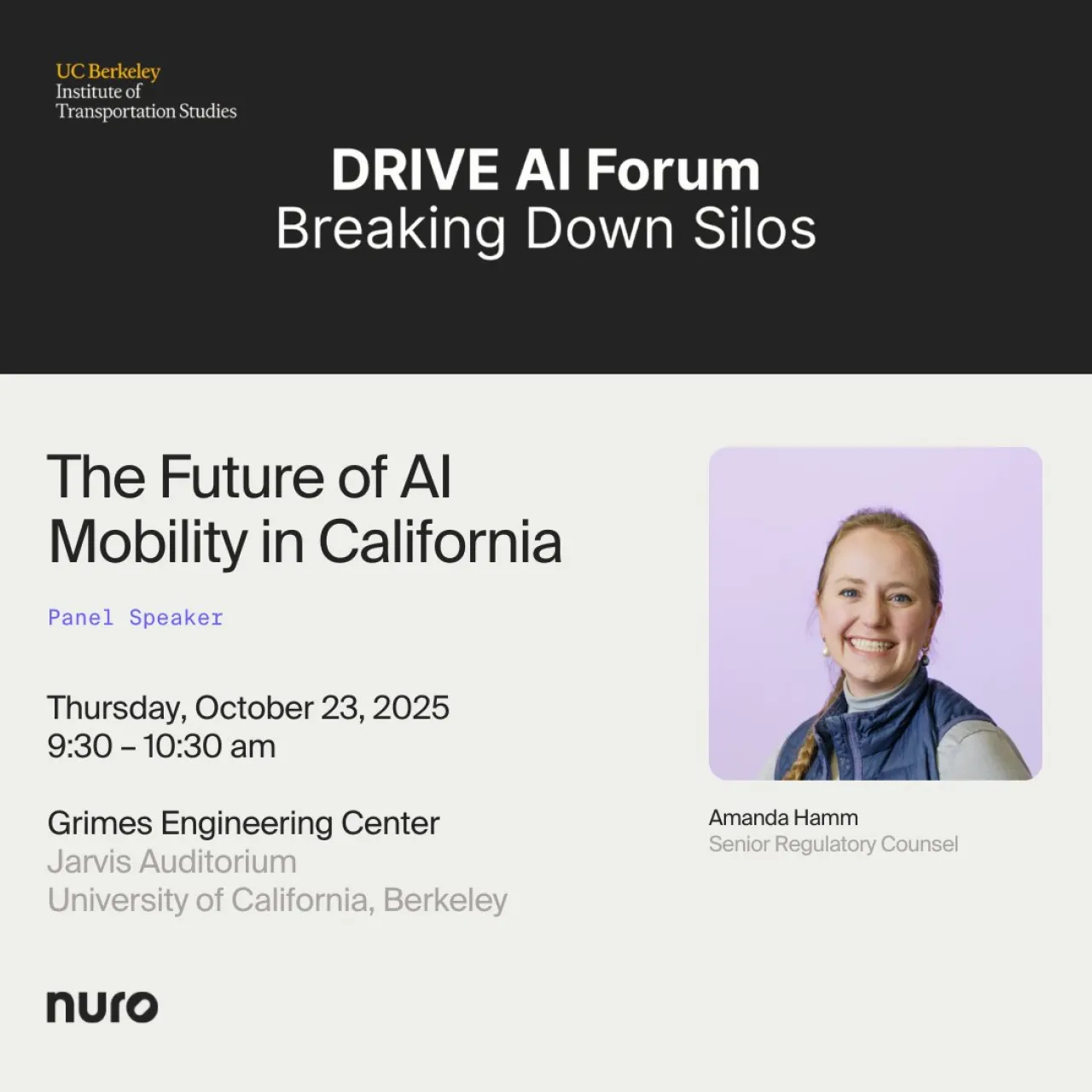 Nuro ve BerkeleyITS, Kaliforniya'da Geleceğin Otonom Araç Teknolojilerini Tartışacak